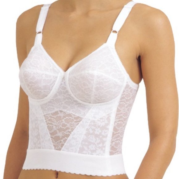 RAGO Long Line Firm Shaping Expandable Cup Bra WHITE - 2202 - Picture 1 of 1